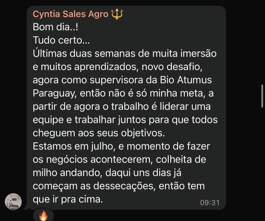 Resultado de mentorado Sales Agro